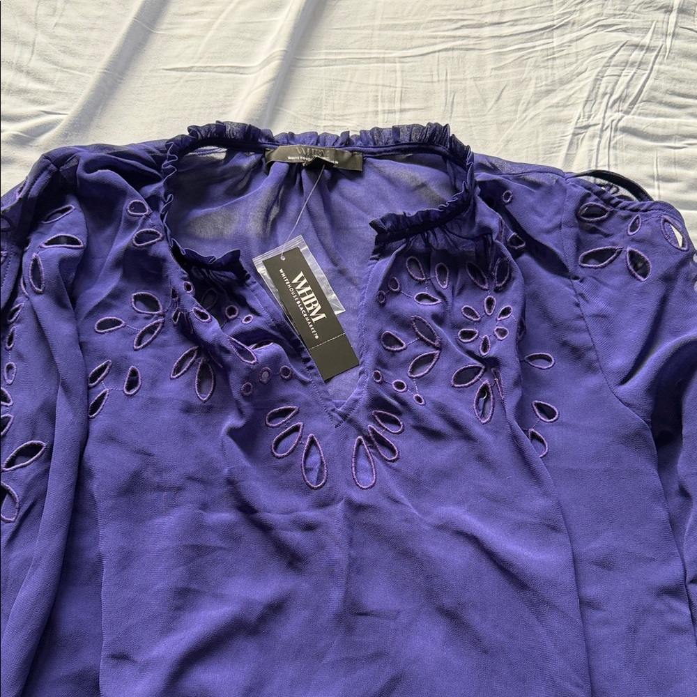 White House Black Market midnight blue Blouse